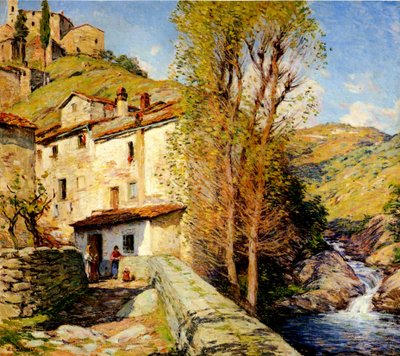 Old Mill at Pelago, Italy, 1913 by Willard Leroy Metcalf